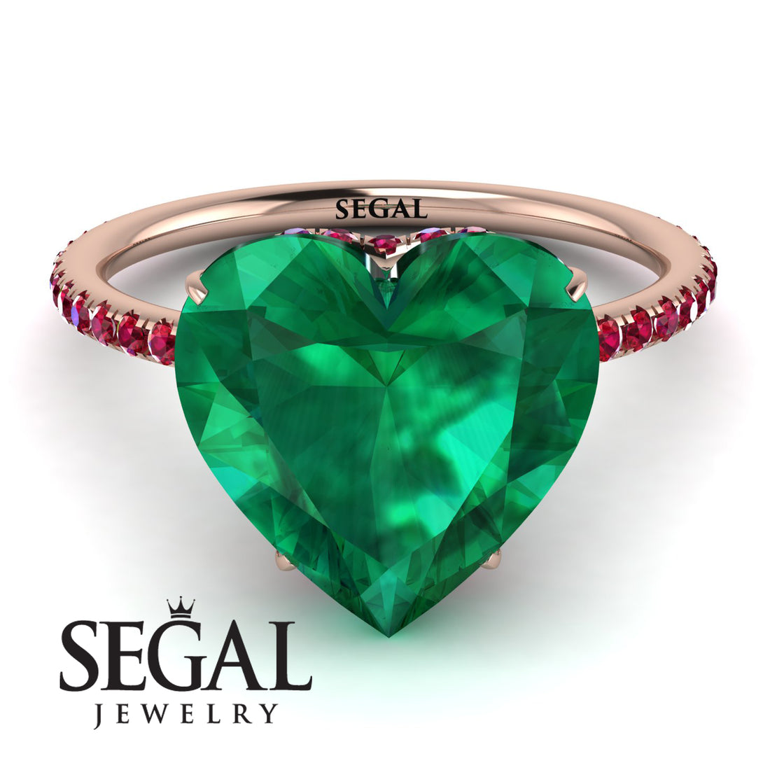 Heart Shape Emerald Ring - Noelle No. 50